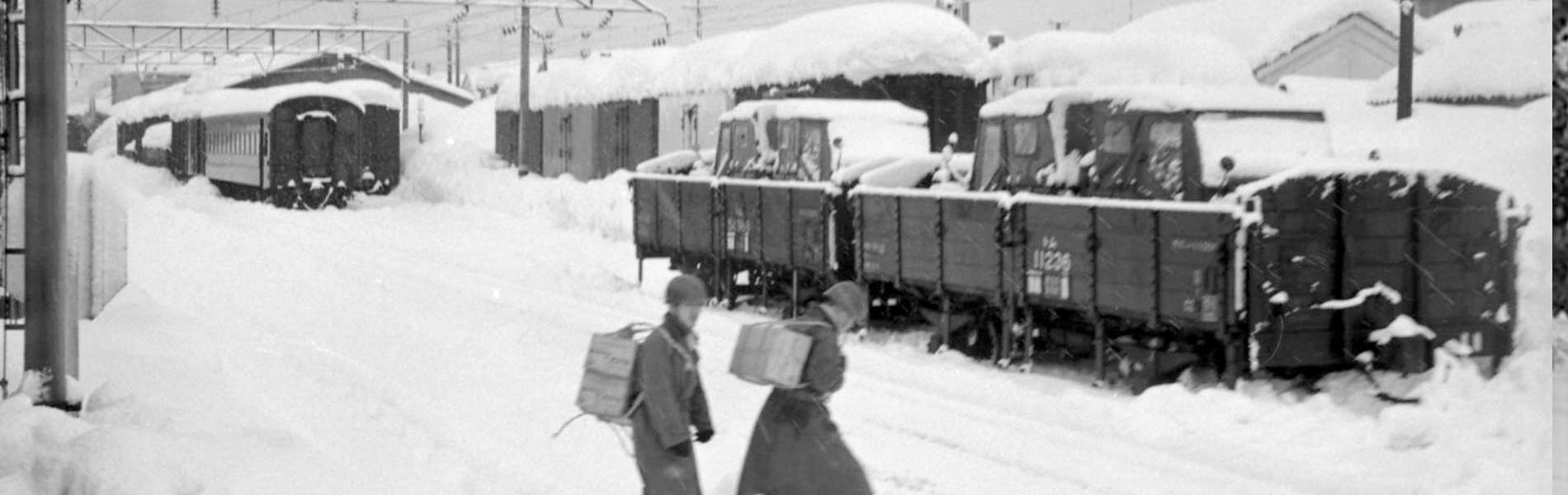 雪に閉ざされた、福井県鯖江